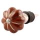 Dark Brown With Silver Line Medium Ceramic Melon Wine Stopper